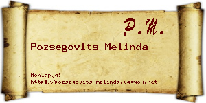 Pozsegovits Melinda névjegykártya